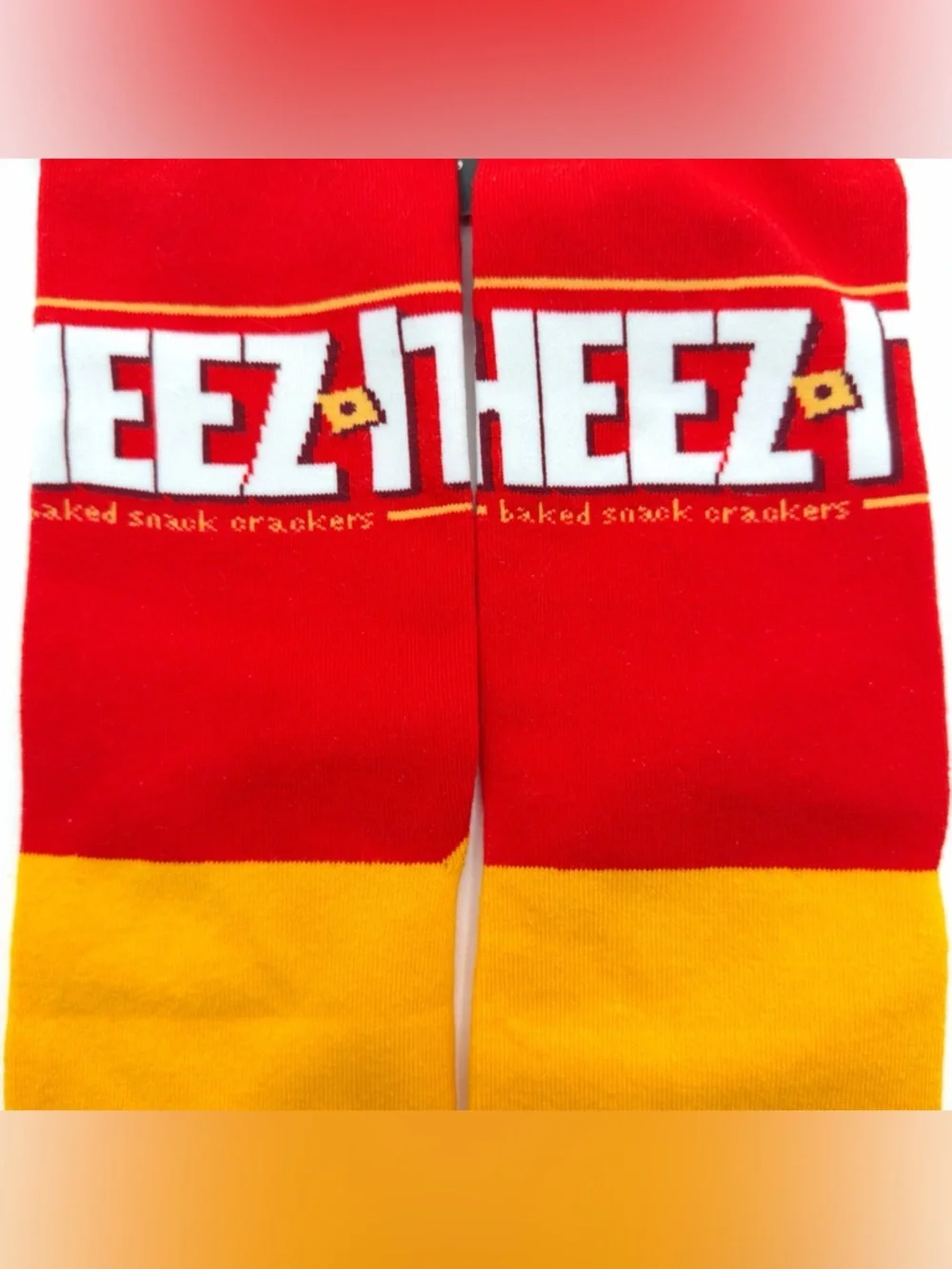 Odd Sox Cheez-It Crackers Crew Socks Mens Womens Cheezits Fun Novelty Gift